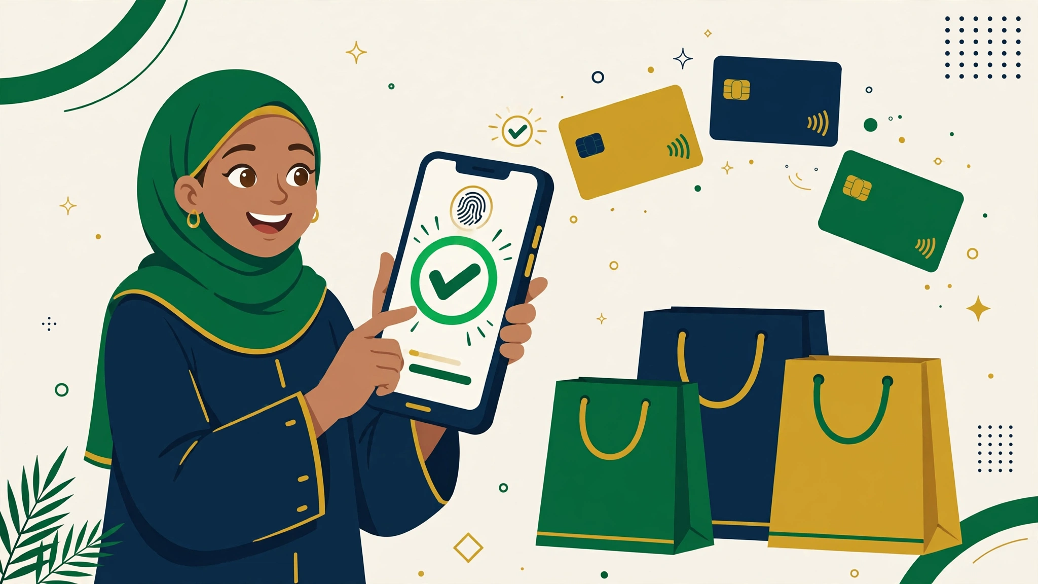 Saudi shopper checking out with a payment gateway using mada and Apple Pay